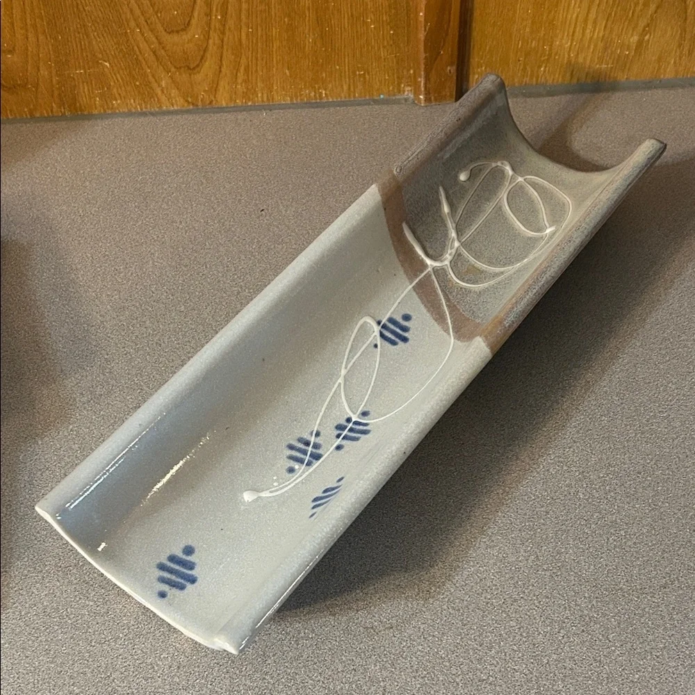 Curved Handcrafted Stoneware Tray